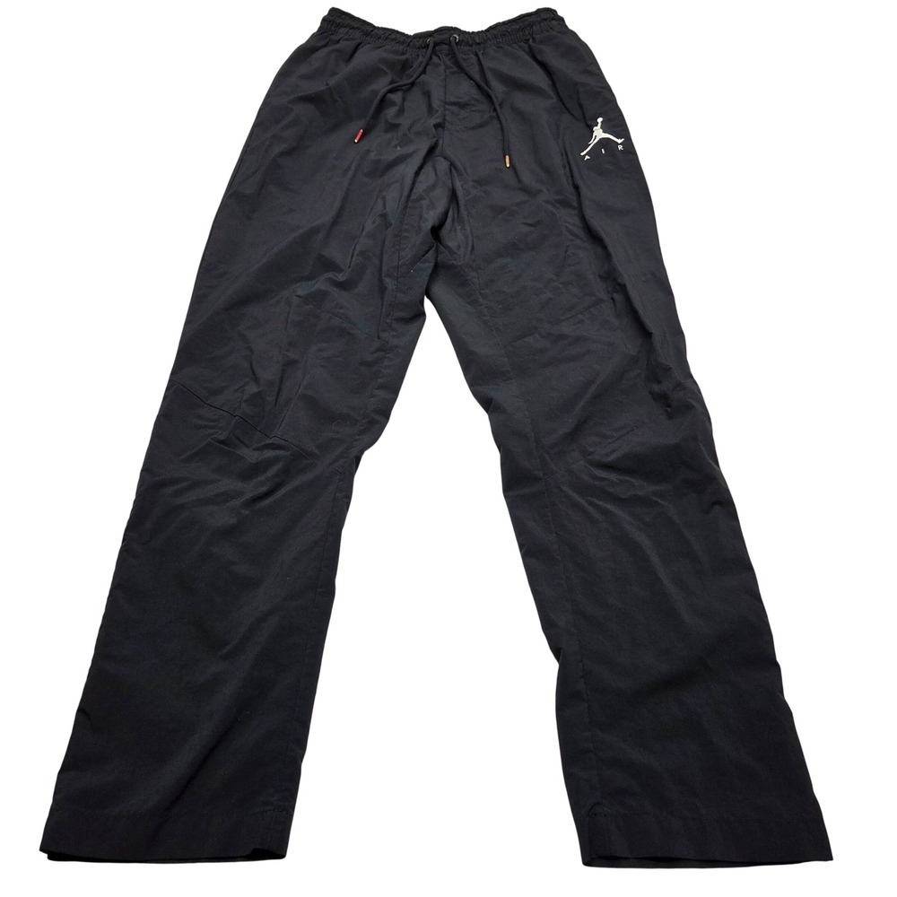 Jordan Jumpman Air Windbreaker Track Pants Men M Black Nylon Drawstring Athletic